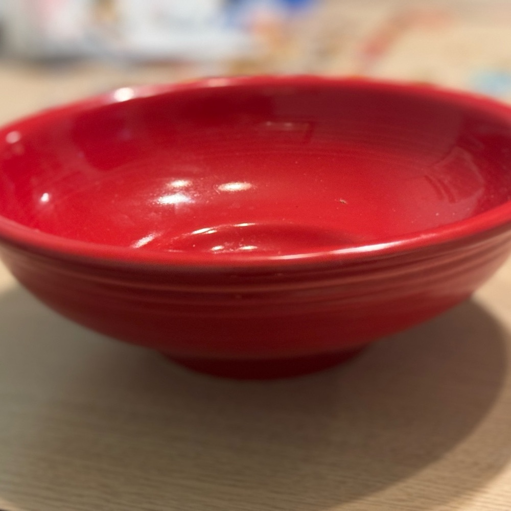 Large fiesta fruit bowl. Red. Excellent condition.